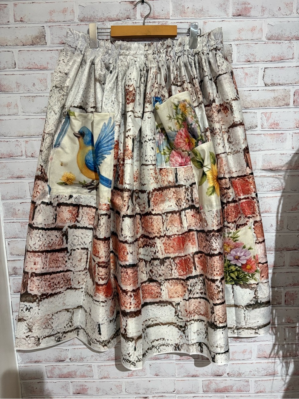 CRAM distressed brick skirt